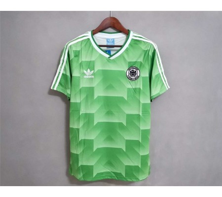 Germany 1990 World Cup Away Green Soccer Jersey